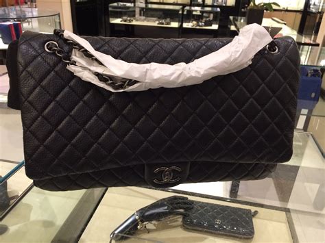 chanel classic flap bag xxl|Chanel flap bag price.